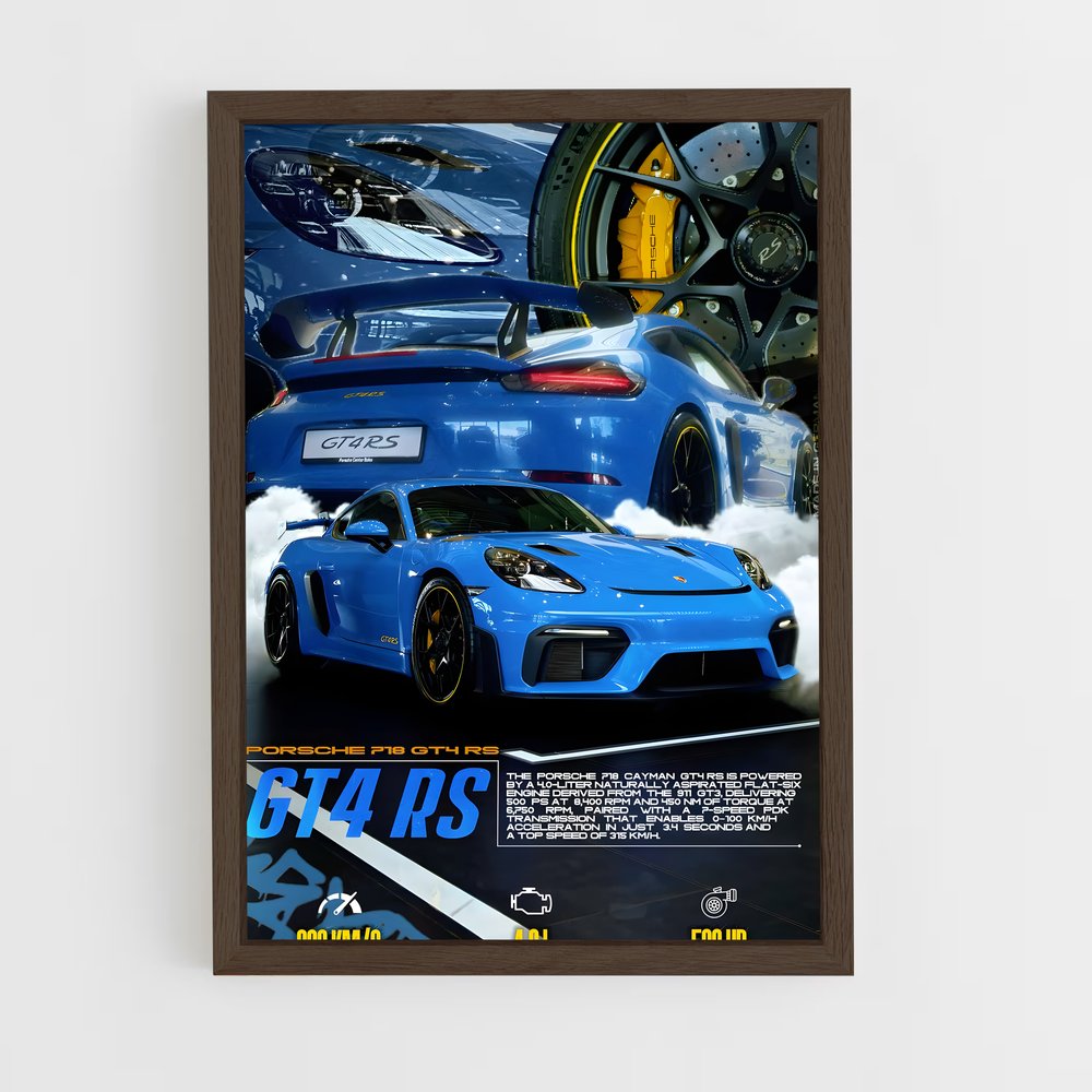 Poster GTR Livery Cayman – affiche Porsche (vue 5)